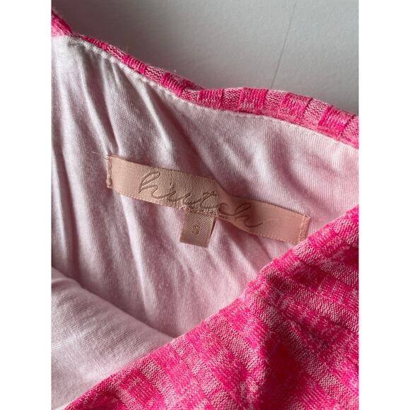 Hutch Anthropologie Ribbed Fit and Flare Mini Dress Hot Pink Size S - Picture 6 of 9